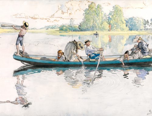 Vikingatåg i Dalom av Carl Larsson